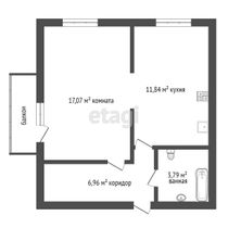Продажа 1-комнатной квартиры 37,7 м², 2/18 этаж