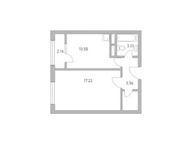 Продажа 1-комнатной квартиры 38,4 м², 3/8 этаж
