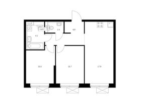 Продажа 2-комнатной квартиры 50,9 м², 7/33 этаж