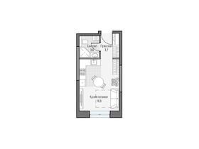 Продажа квартиры-студии 24,8 м², 2/21 этаж