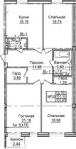 Продажа 3-комнатной квартиры 103,9 м², 4/7 этаж