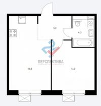 Продажа 2-комнатной квартиры 41,2 м², 25/25 этаж