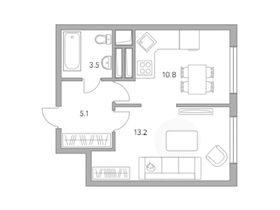 Продажа 3-комнатной квартиры 59,8 м², 19/23 этаж