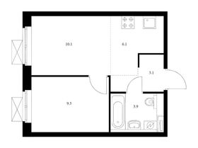 Продажа 2-комнатной квартиры 32,7 м², 29/33 этаж