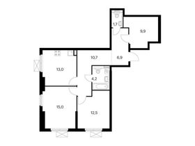 Продажа 2-комнатной квартиры 73,9 м², 6/33 этаж