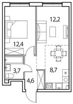 Продажа 2-комнатной квартиры 41,6 м², 16/17 этаж