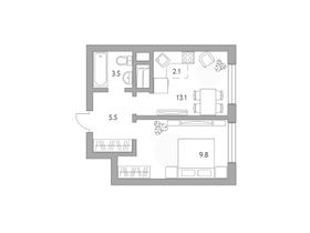 Продажа 2-комнатной квартиры 34 м², 16/23 этаж