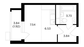 Продажа 1-комнатной квартиры 23,6 м², 6/8 этаж