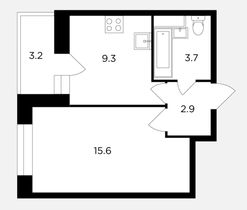 Продажа 1-комнатной квартиры 33,1 м², 14/16 этаж