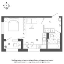 Продажа квартиры-студии 35,6 м², 2/18 этаж
