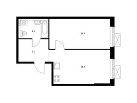 Продажа 1-комнатной квартиры 43,5 м², 7/33 этаж