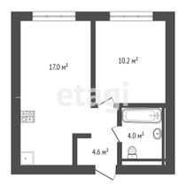 Продажа 1-комнатной квартиры 35,8 м², 10/25 этаж