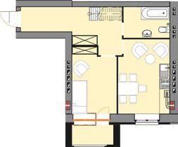 125,6 м², 2-комн. квартира, 4/4 этаж