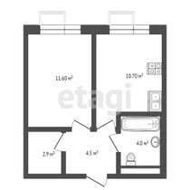 Продажа 1-комнатной квартиры 34 м², 13/25 этаж