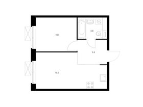 Продажа 1-комнатной квартиры 35,7 м², 21/25 этаж
