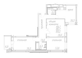Продажа 3-комнатной квартиры 88,3 м², 2/10 этаж