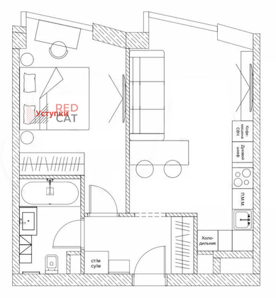 Продажа 2-комнатной квартиры 47,7 м², 7/41 этаж