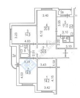 Продажа 4-комнатной квартиры 105,7 м², 13/19 этаж