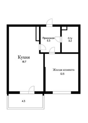 Продажа 1-комнатной квартиры 41 м², 7/18 этаж