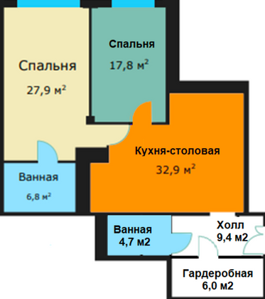 Продажа 3-комнатной квартиры 106 м², 1/20 этаж