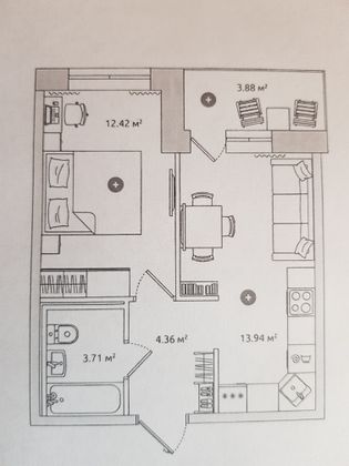 Продажа 1-комнатной квартиры 38,5 м², 11/18 этаж