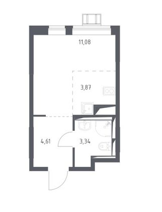 Продажа квартиры-студии 22,9 м², 4/16 этаж