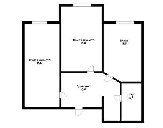 Продажа 2-комнатной квартиры 61,4 м², 1/4 этаж