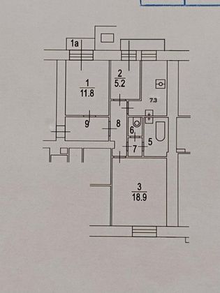 Продажа 3-комнатной квартиры 59,3 м², 8/8 этаж