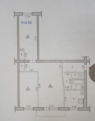 Продажа 3-комнатной квартиры 57,3 м², 5/5 этаж