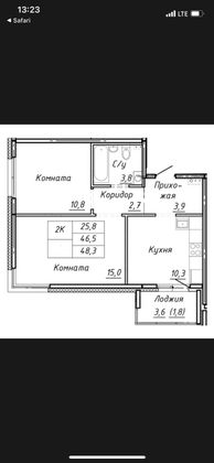 Продажа 2-комнатной квартиры 48 м², 14/17 этаж