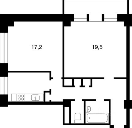 Продажа 2-комнатной квартиры 57,2 м², 4/17 этаж