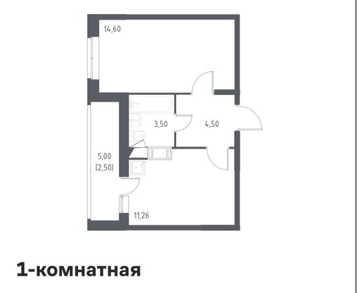 Аренда 1-комнатной квартиры 33,7 м², 9/17 этаж