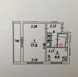 Продажа 1-комнатной квартиры 33 м², 5/12 этаж