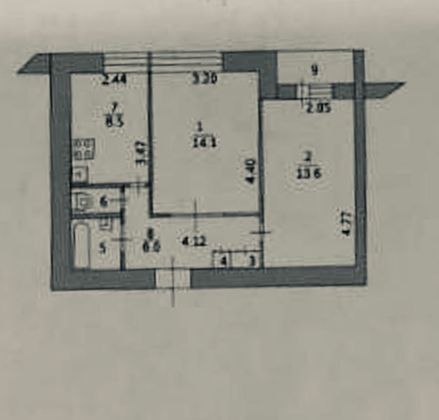 Продажа 2-комнатной квартиры 47,9 м², 4/9 этаж