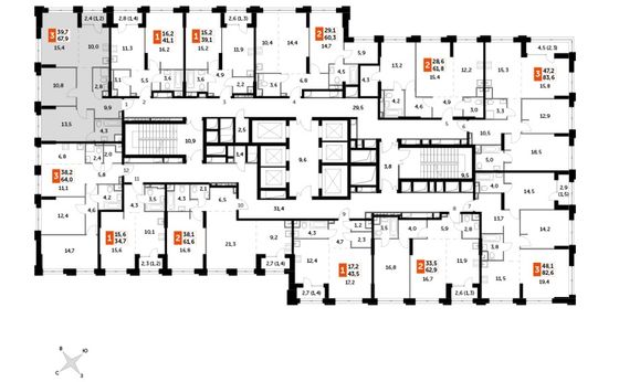Продажа 3-комнатной квартиры 67,9 м², 17/44 этаж