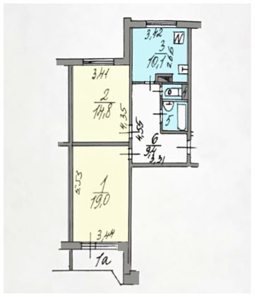 Продажа 2-комнатной квартиры 58 м², 9/17 этаж