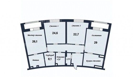 Продажа квартиры со свободной планировкой 180,3 м², 4/31 этаж