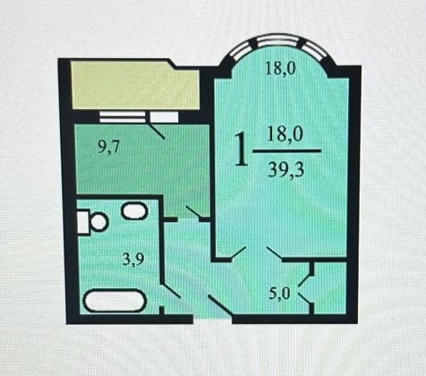 Продажа 1-комнатной квартиры 40 м², 18/24 этаж