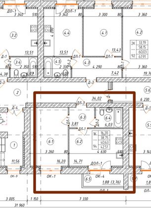 Продажа 1-комнатной квартиры 42 м², 6/9 этаж