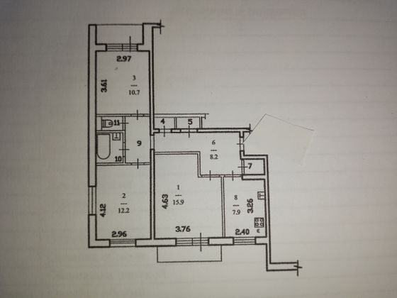 Продажа 3-комнатной квартиры 65,2 м², 6/12 этаж