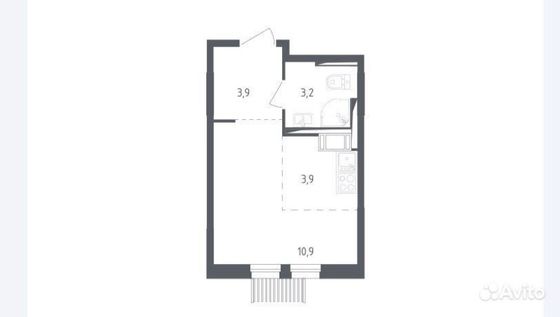 Продажа квартиры-студии 20,3 м², 10/17 этаж