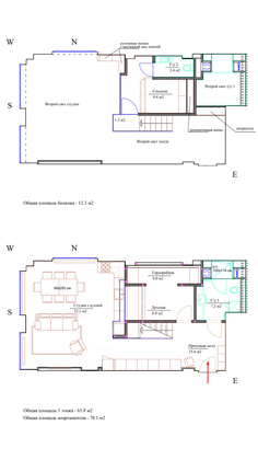 Продажа 3-комнатной квартиры 78,1 м², 5/9 этаж