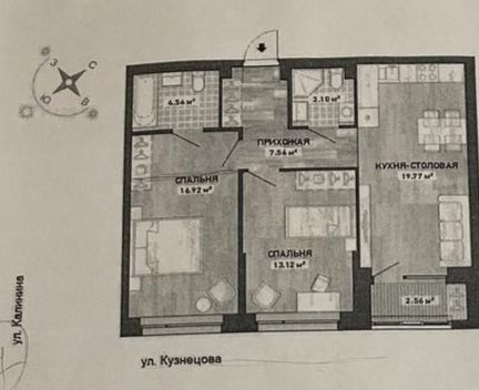Продажа 2-комнатной квартиры 68 м², 3/11 этаж