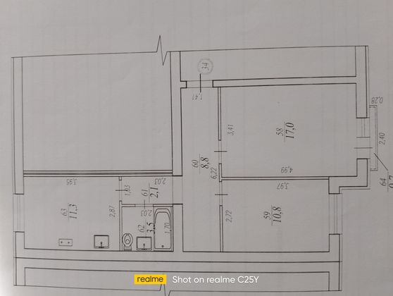 Продажа 2-комнатной квартиры 53,5 м², 2/3 этаж