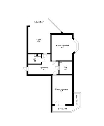 Продажа 2-комнатной квартиры 65,3 м², 9/10 этаж