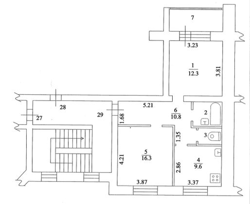Продажа 2-комнатной квартиры 57,9 м², 4/5 этаж