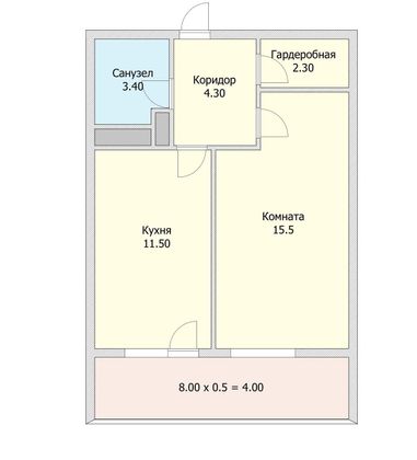 Продажа 1-комнатной квартиры 37,8 м², 19/20 этаж