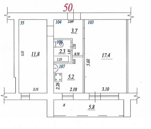 Продажа 1-комнатной квартиры 40,4 м², 3/9 этаж