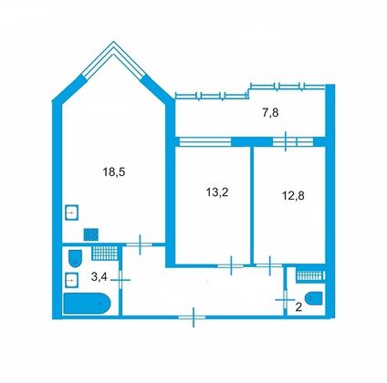 Продажа 2-комнатной квартиры 67,2 м², 10/21 этаж