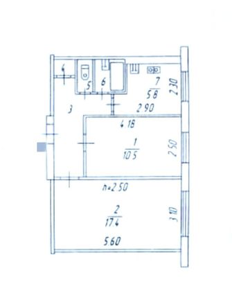Продажа 2-комнатной квартиры 44,4 м², 5/5 этаж